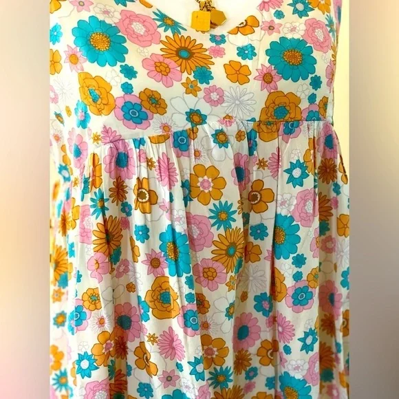 Keep Blooming Multicolor Floral Dress 💙💛💗 - Picture 2 of 8